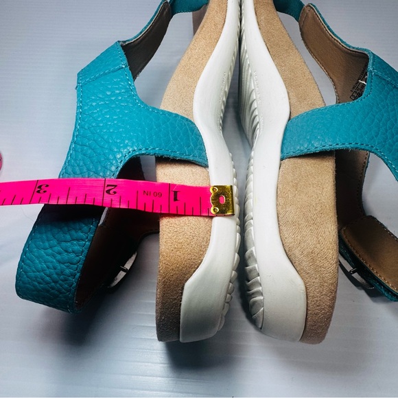 Vionic Terra Women's Teal Leather Sandals Size 7.5 - Picture 11 of 13